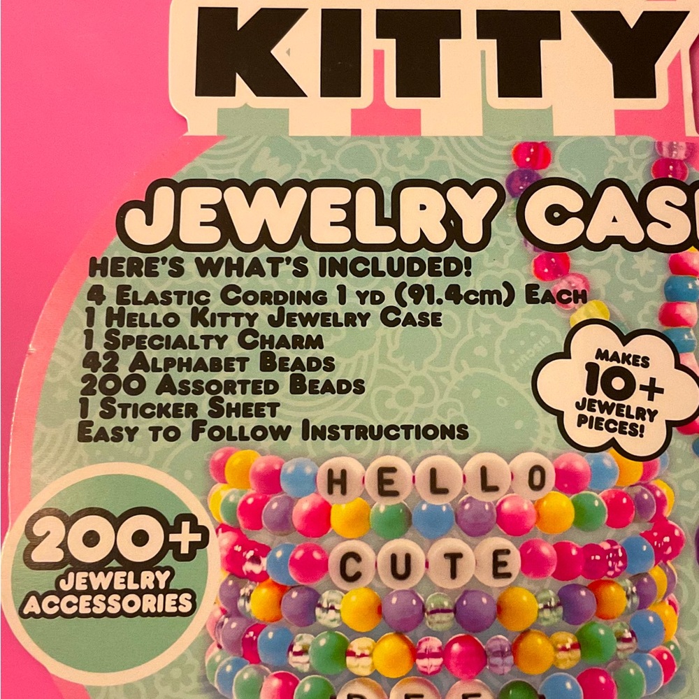 🎄Hello Kitty Fun 200+ Accessories Makes 10+ Jewelry Pieces Kit & Case! - Picture 5 of 8